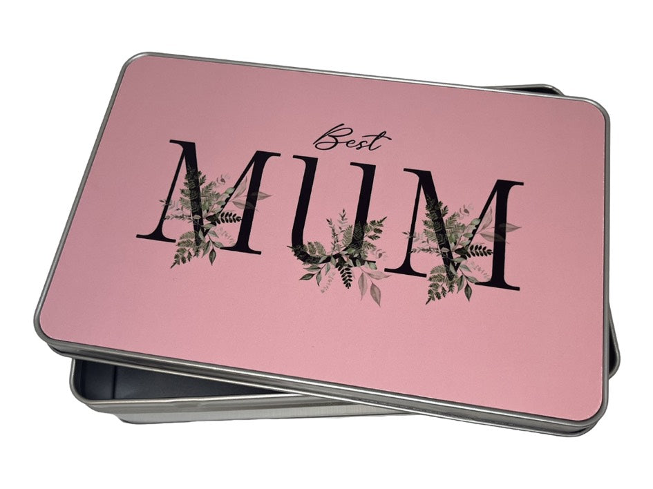 Best Mum Pink Floral Storage Tin